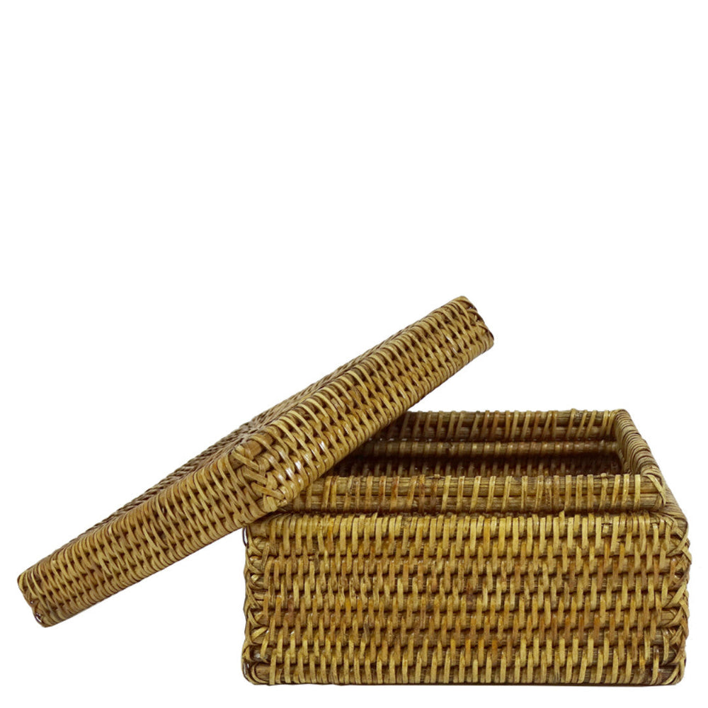 Sabron Rattan Box with Lid | Natural-Suzie Anderson Home