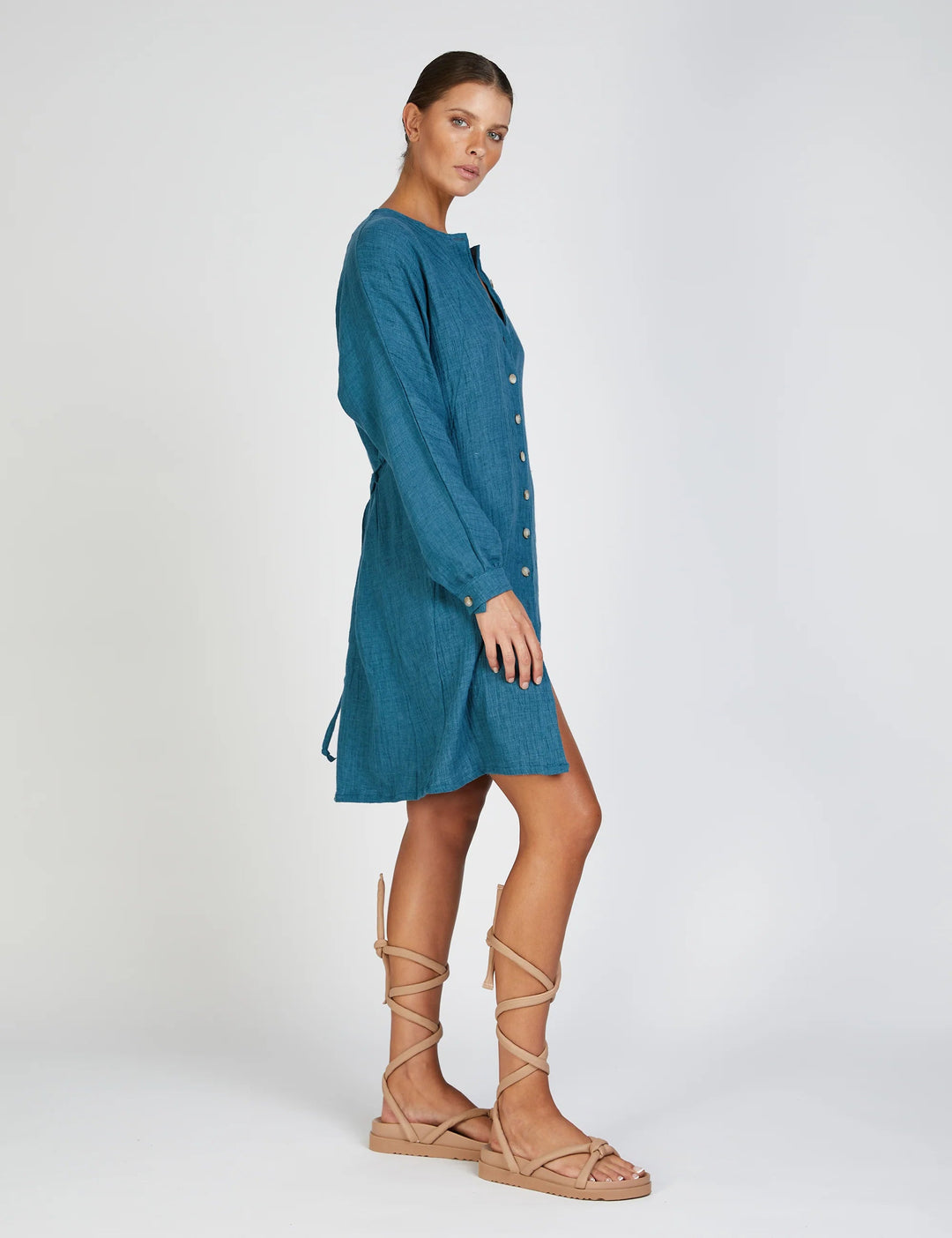 Sac | Ayra Shirt Dress | Teal-Suzie Anderson Home