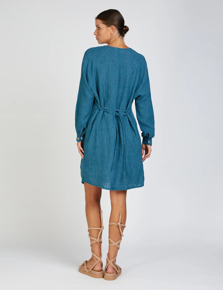 Sac | Ayra Shirt Dress | Teal-Suzie Anderson Home