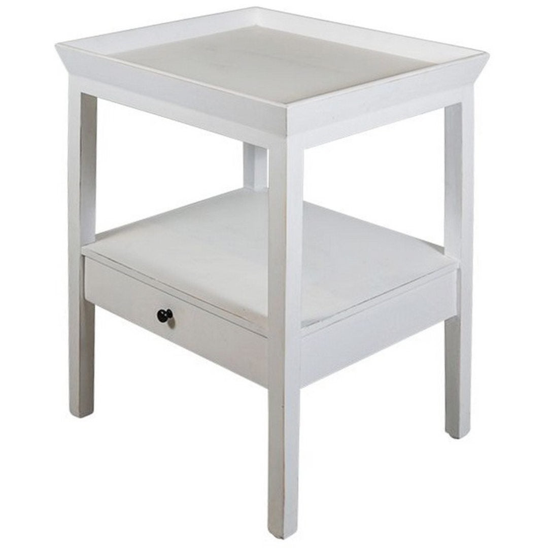 Santorini  Bedside Table | White | W50.5 x D43.5 x H61.5cm-Suzie Anderson Home