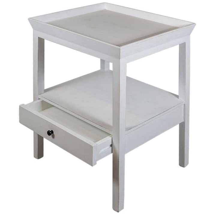 Santorini  Bedside Table | White | W50.5 x D43.5 x H61.5cm-Suzie Anderson Home