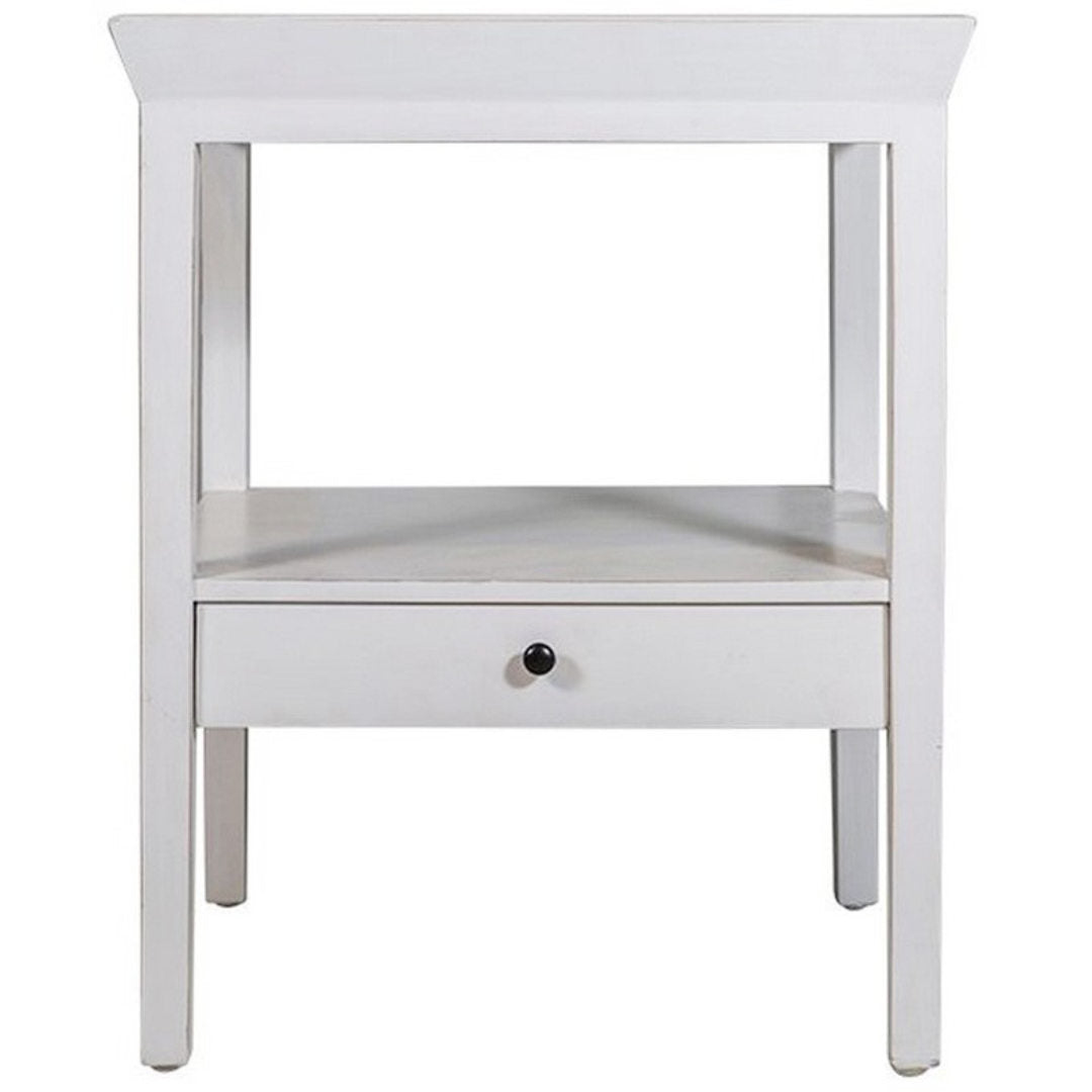 Santorini  Bedside Table | White | W50.5 x D43.5 x H61.5cm-Suzie Anderson Home