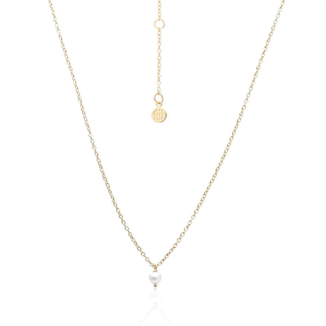 Silk & Steel | Mini Pearl Necklace | Gold Plated-Suzie Anderson Home