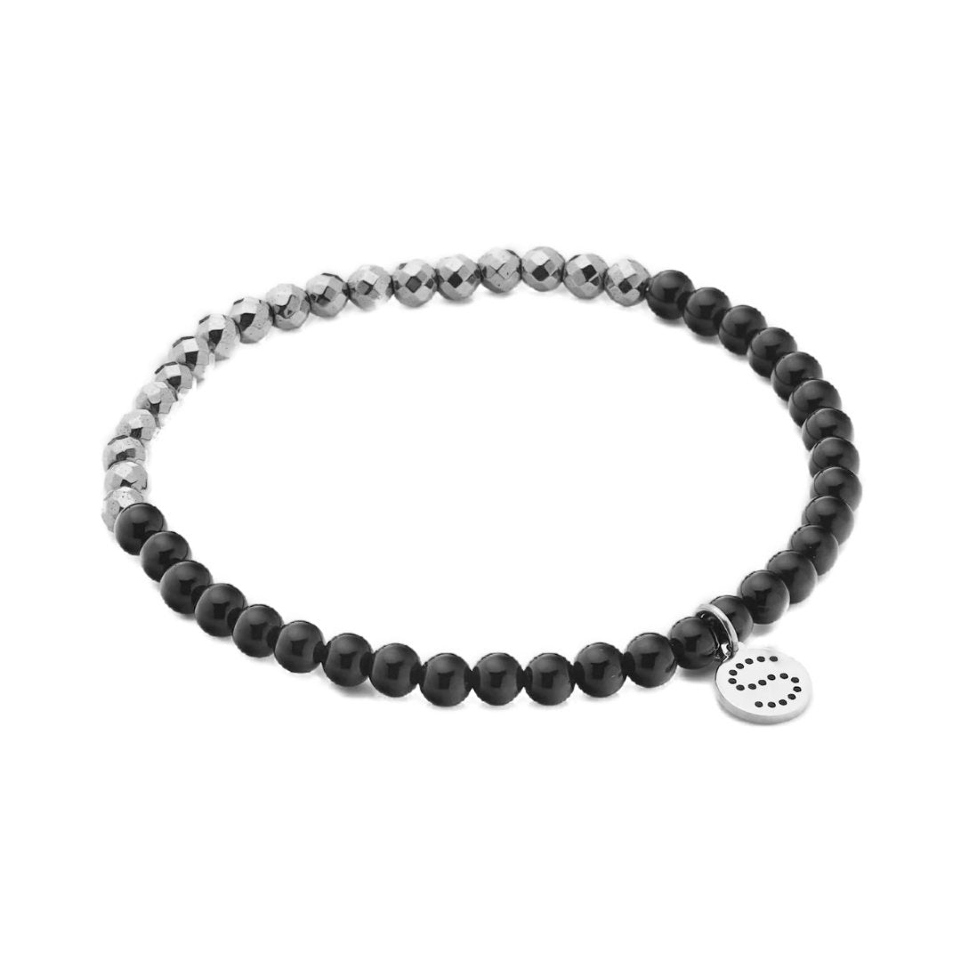 Silk & Steel | Party at the Front Bracelet | Black/Silver-Suzie Anderson Home