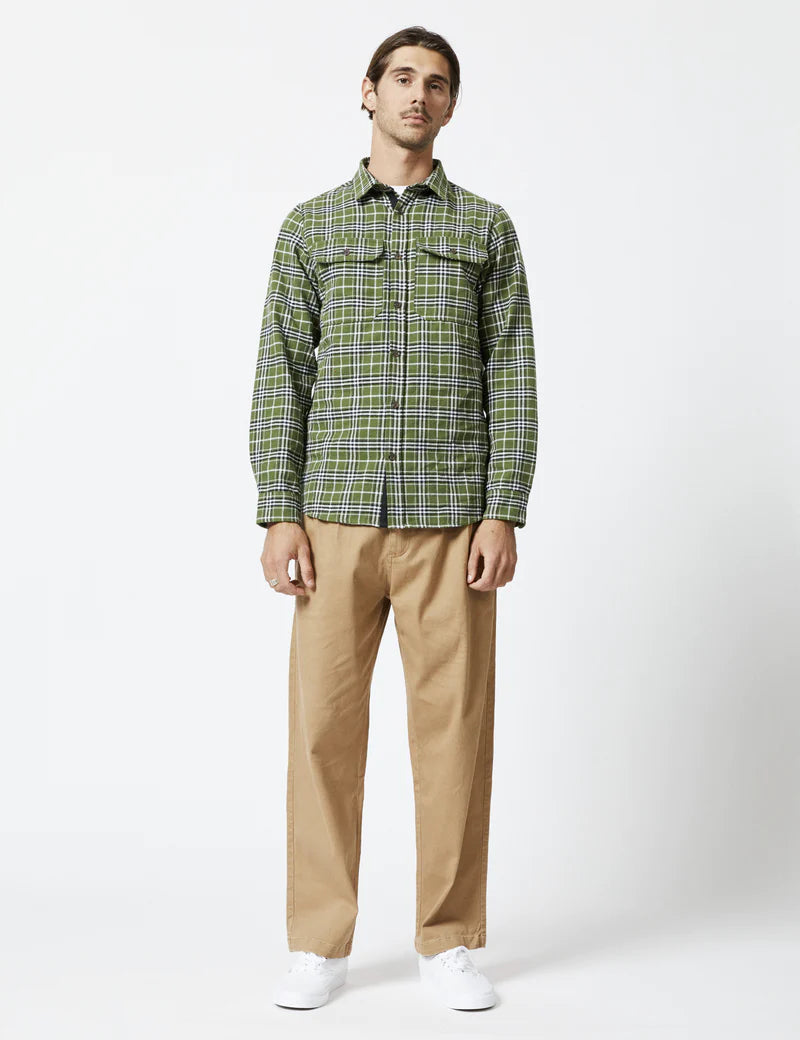 Simple | Classic Flannel Long Sleeve Shirt | Olive-Suzie Anderson Home