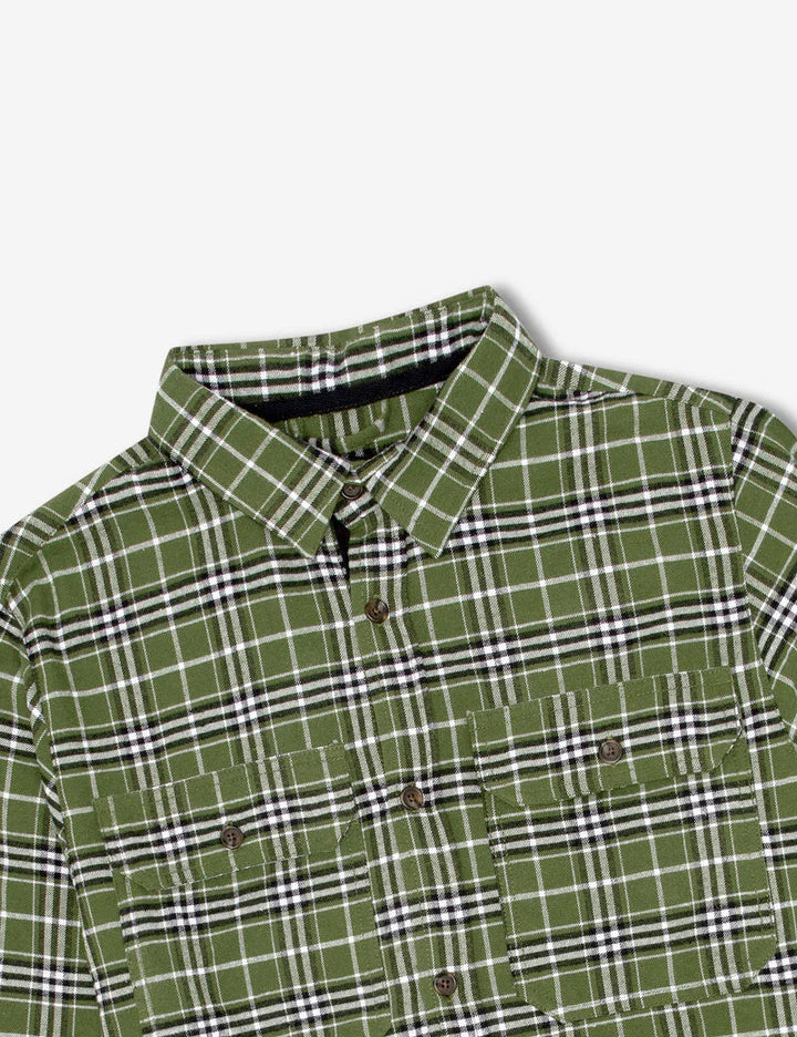 Simple | Classic Flannel Long Sleeve Shirt | Olive-Suzie Anderson Home