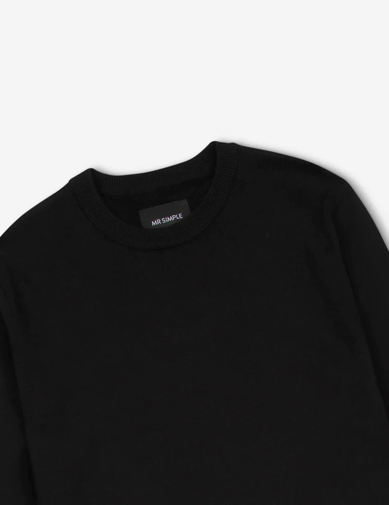 Simple | Everyday Crew Knit | Black-Suzie Anderson Home