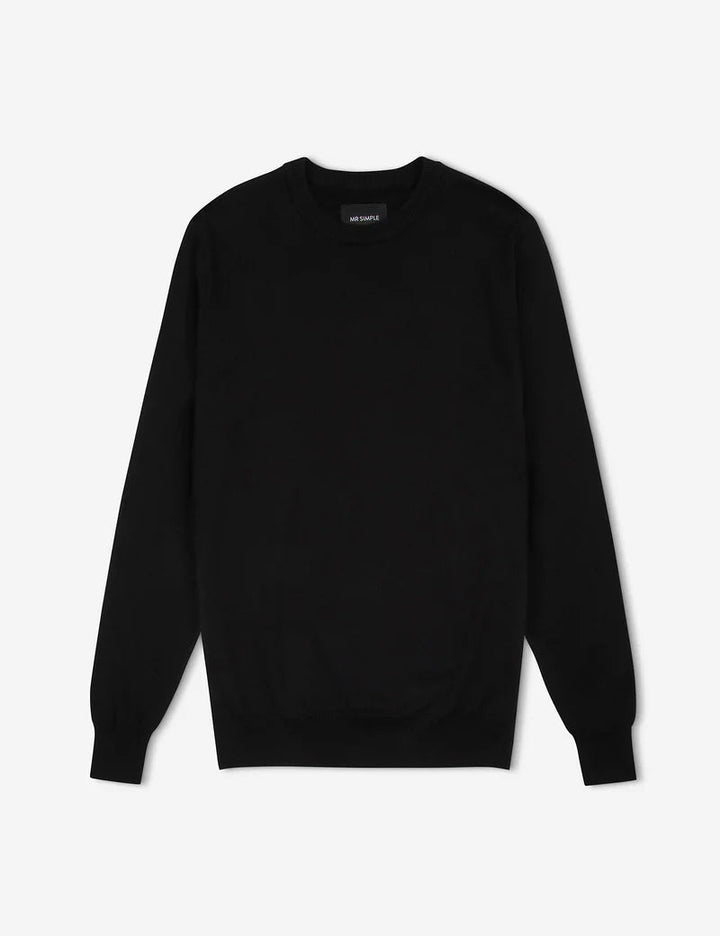 Simple | Everyday Crew Knit | Black-Suzie Anderson Home