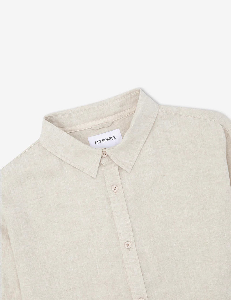 Simple | Linen Long Sleeve Shirt | Natural-Suzie Anderson Home