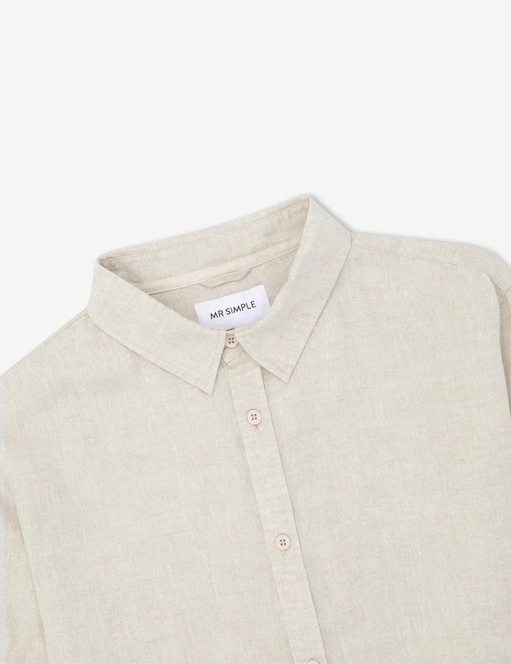 Simple | Linen Long Sleeve Shirt | Natural-Suzie Anderson Home