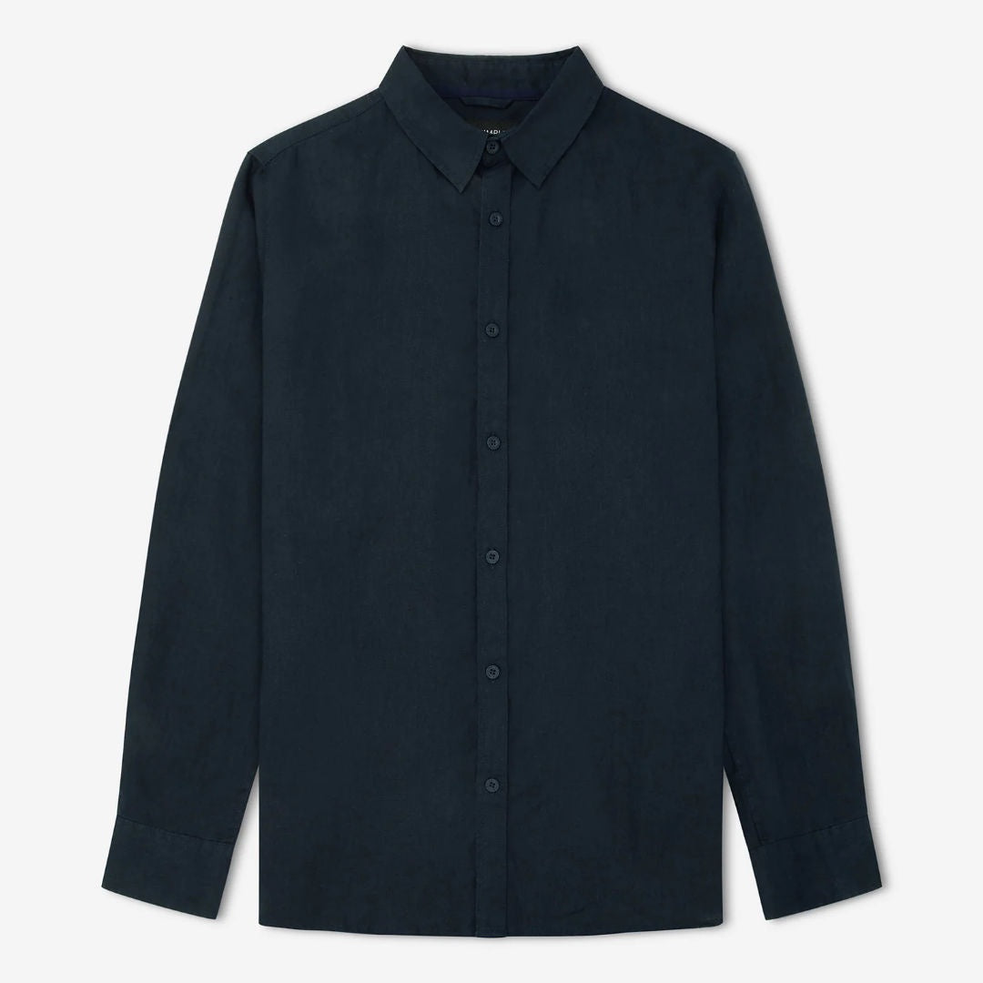 Simple | Linen long sleeve shirt | Navy-Suzie Anderson Home