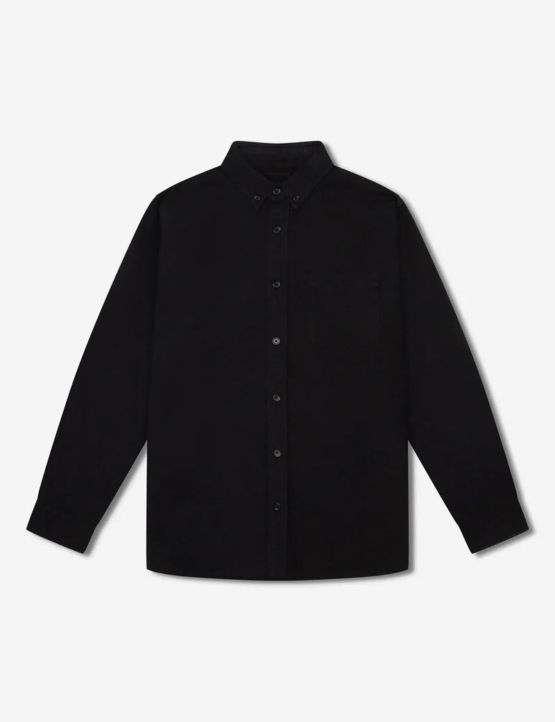 Simple | Oxford Long Sleeve Shirt | Black-Suzie Anderson Home