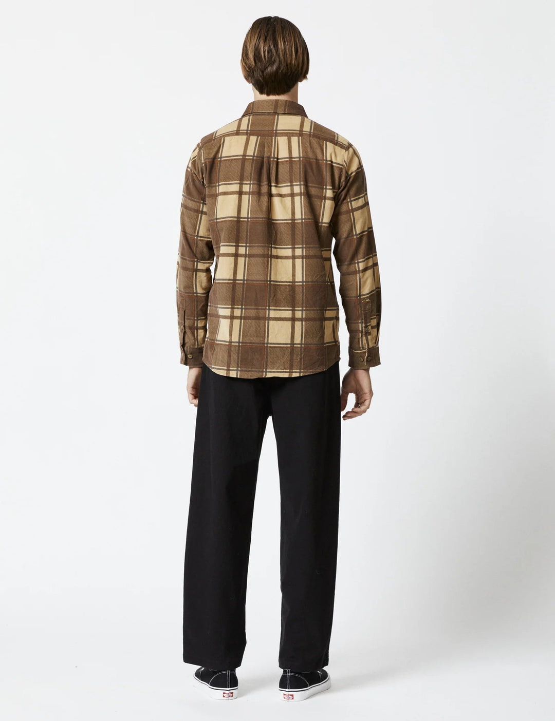 Simple | Sawyer Cord Long Sleeve Shirt | Cocoa Check-Suzie Anderson Home