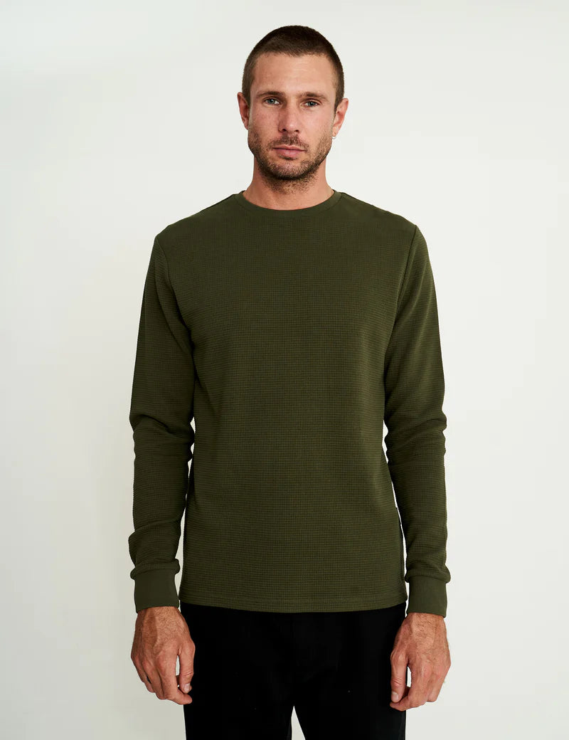 Simple | Smith Long Sleeve Waffle | Fatigue-Suzie Anderson Home