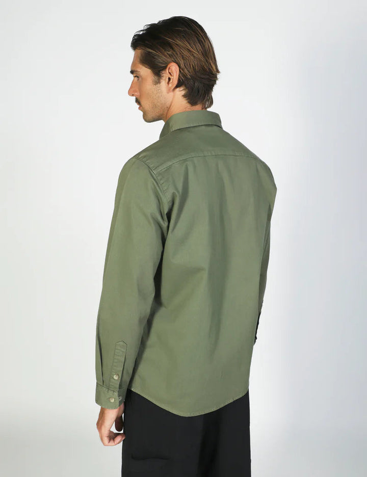 Simple | York Long Sleeve Shirt | Army-Suzie Anderson Home