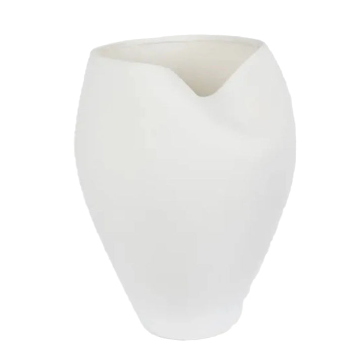 Iguana White Ceramic Vase | Small H35.5cm