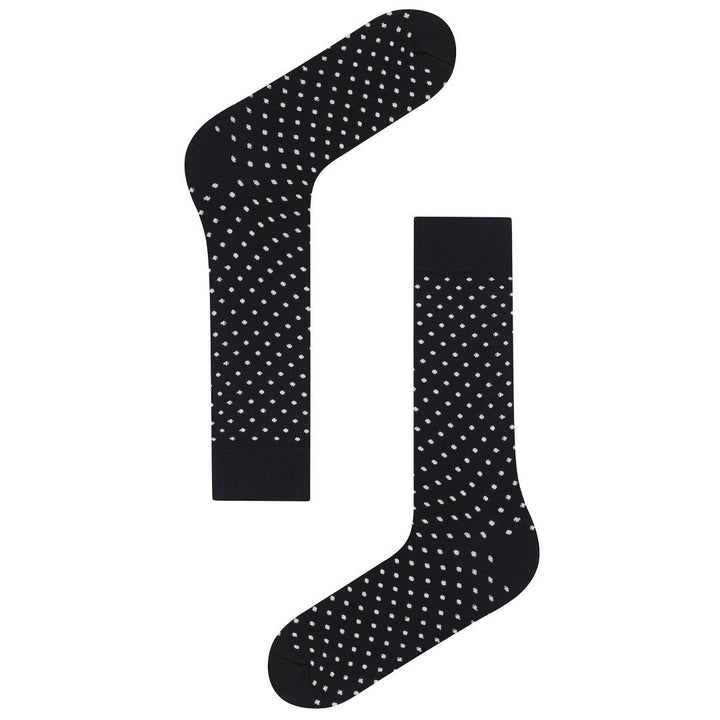 Black Polka Dots Cotton Blend Socks