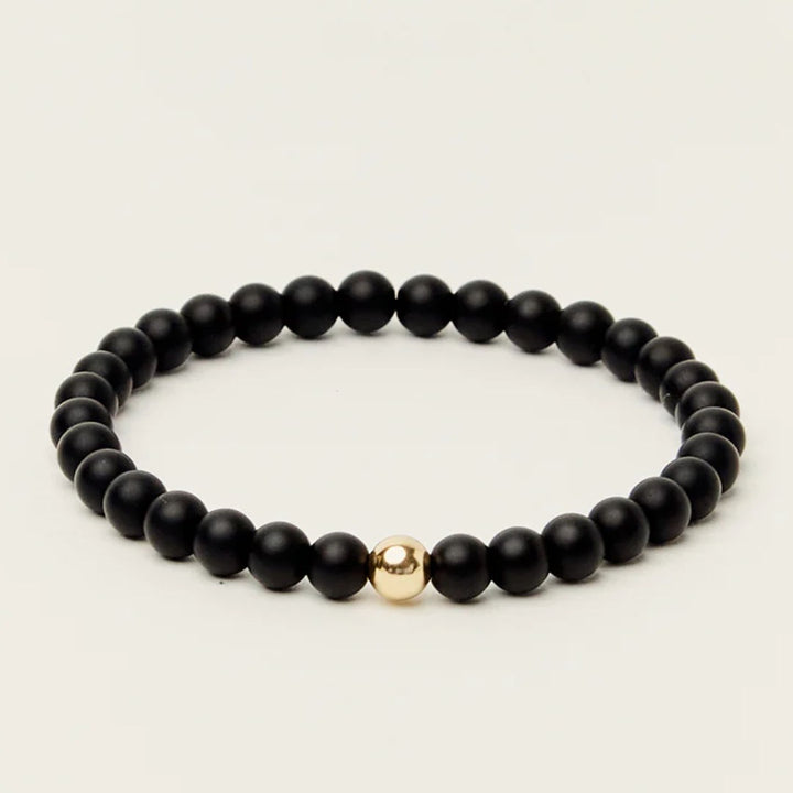 Spiritus | Protection Bracelet | Back Onyx with 14K Gold Plate