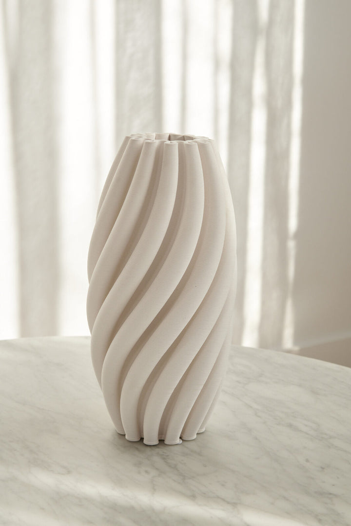 Stella White Vase | 29cm-Suzie Anderson Home