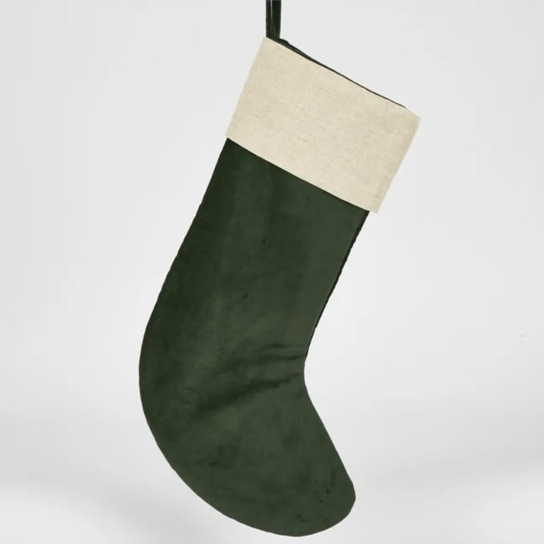 Forest Velvet Stocking | 48cm-Suzie Anderson Home