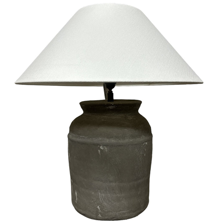 Strado Ceramic Jug Lamp | Grey | Large | W28cm x H43cm-Suzie Anderson Home