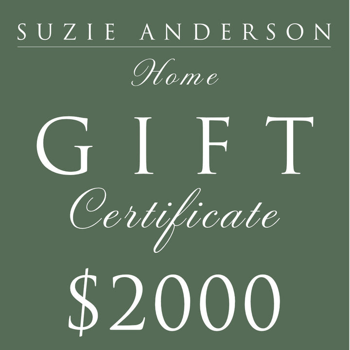 Suzie Anderson Home Gift Card | FOR IN-STORE USE-Suzie Anderson Home