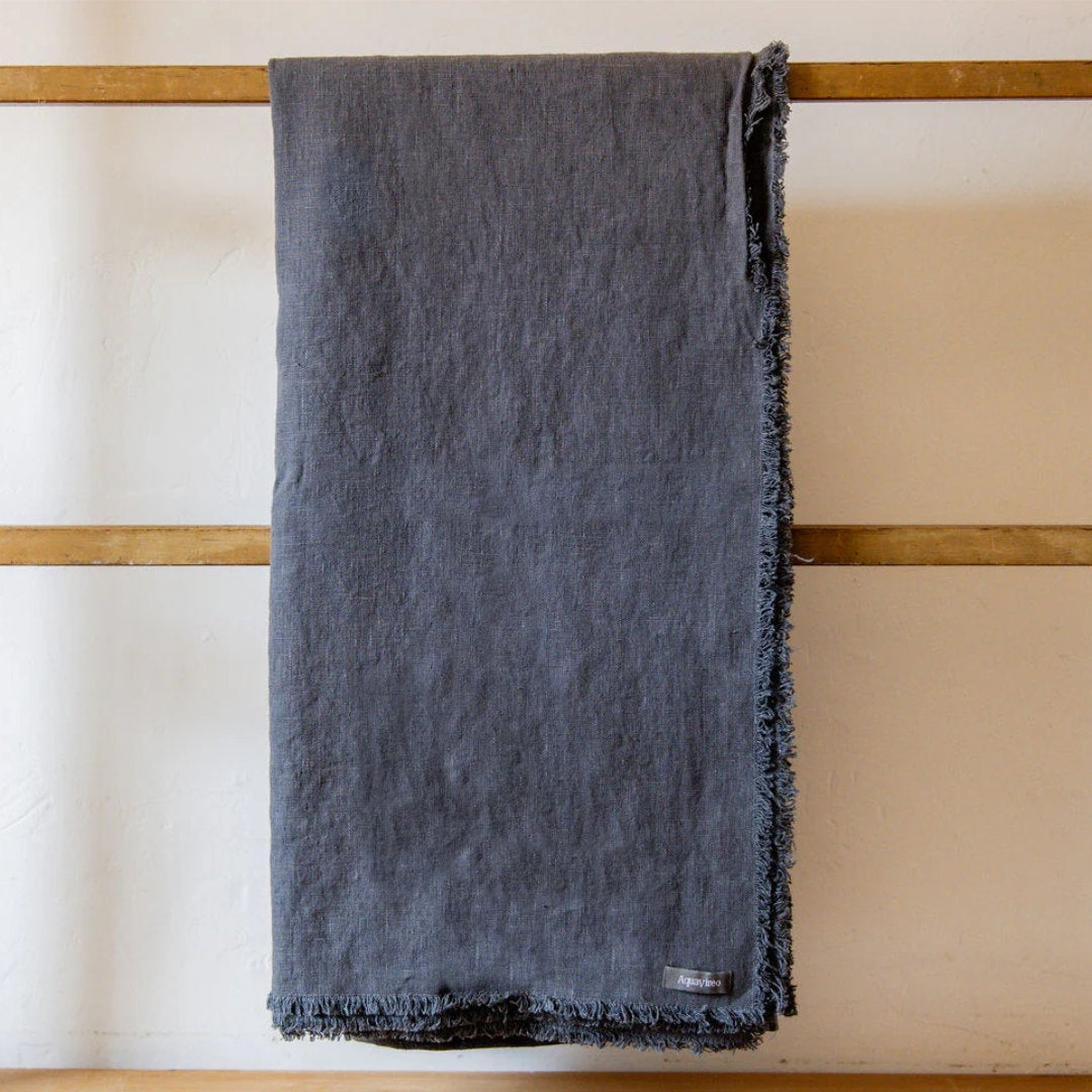 Swedish Linen Tablecloth | 300x140cm | Charcoal-Suzie Anderson Home