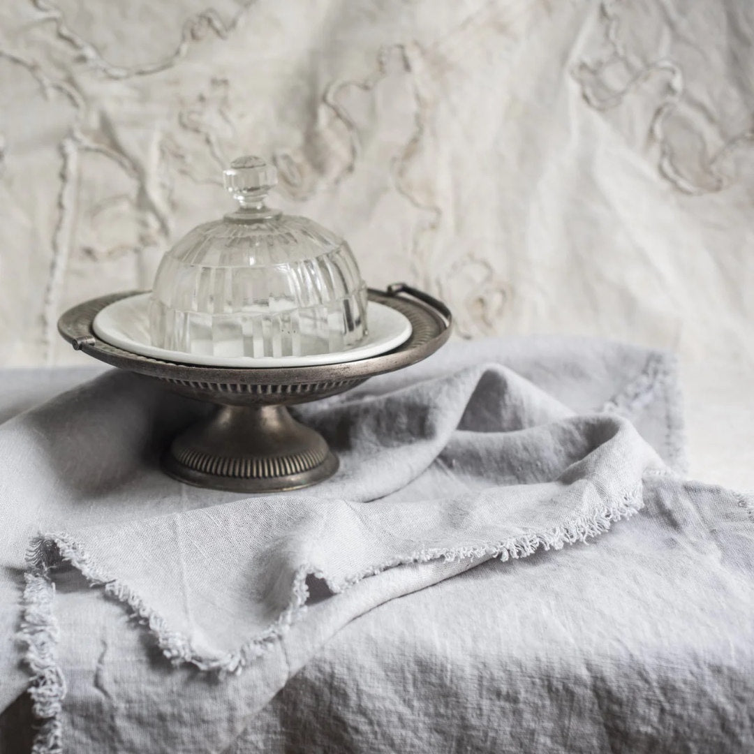 Swedish Linen Tablecloth | 300x140cm | Light Grey-Suzie Anderson Home