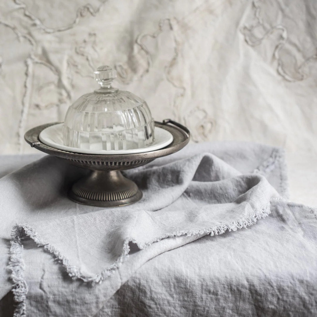 Swedish Linen Tablecloth | 300x170cm | Light Grey-Suzie Anderson Home