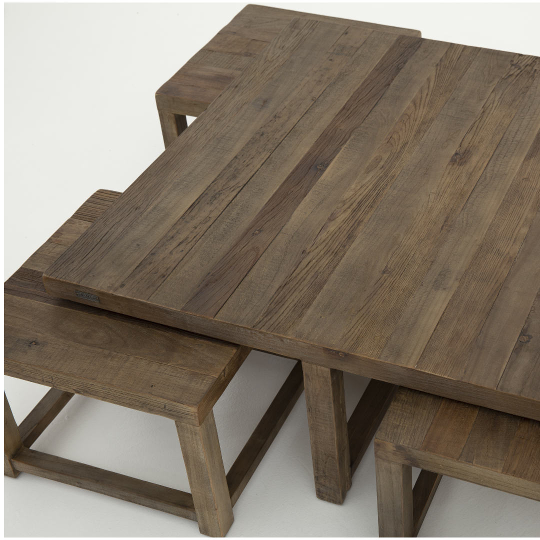 Gaston II Elm Wood Coffee Table | Flamant Belgium | W90 x L90 x H35cm-Suzie Anderson Home