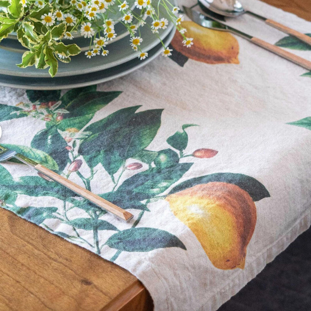 Table Runner Lemons | 46x136cm-Suzie Anderson Home