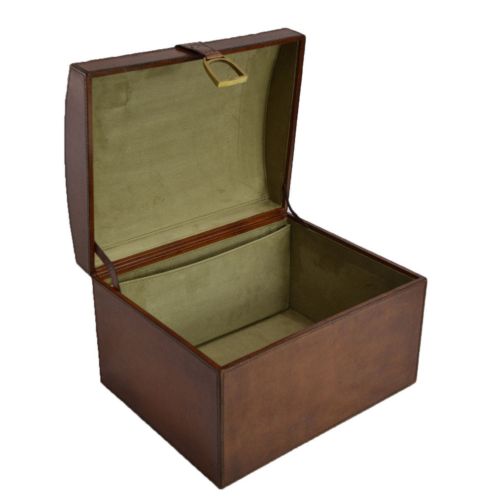 Tapper Box with Stirrups | Leather | Tan-Suzie Anderson Home