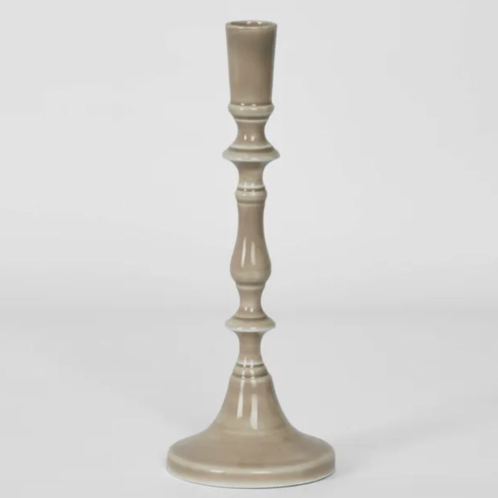 Sax Enamel Candle Stand | Taupe