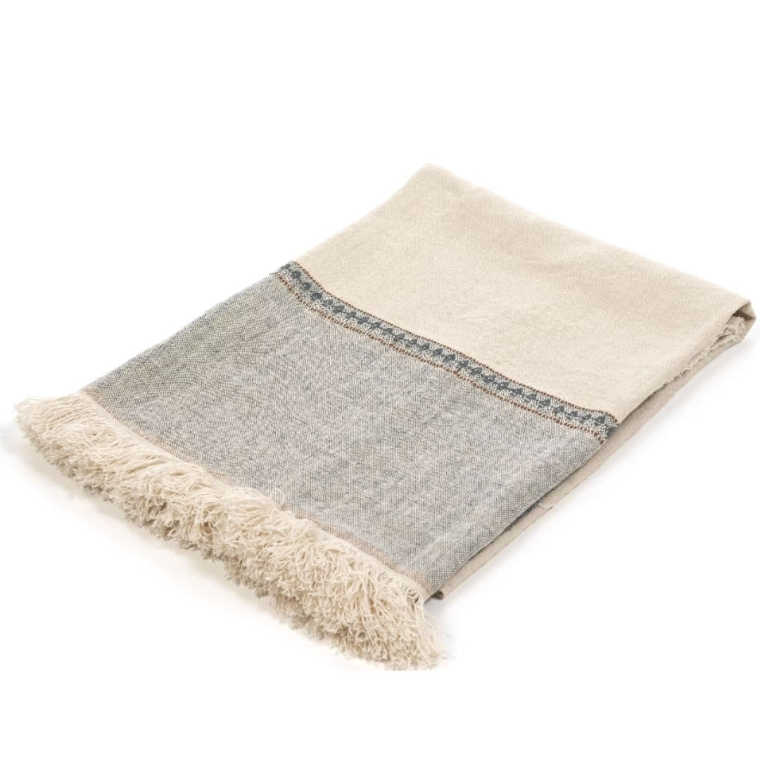 The Belgian Table Throw Cloth | Ioulida | 140 x 180cm | Washed Linen-Suzie Anderson Home