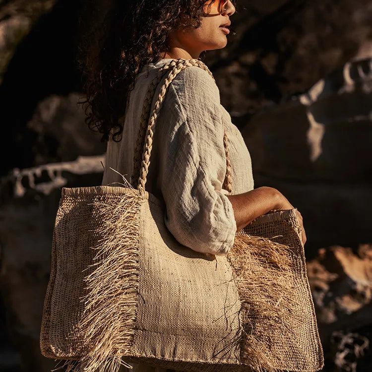 Tia Raffia Bag | Natural-Suzie Anderson Home