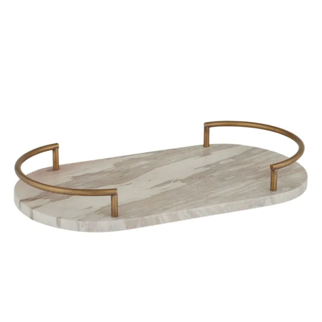 Chiara Limestone Tray | 45x25cm