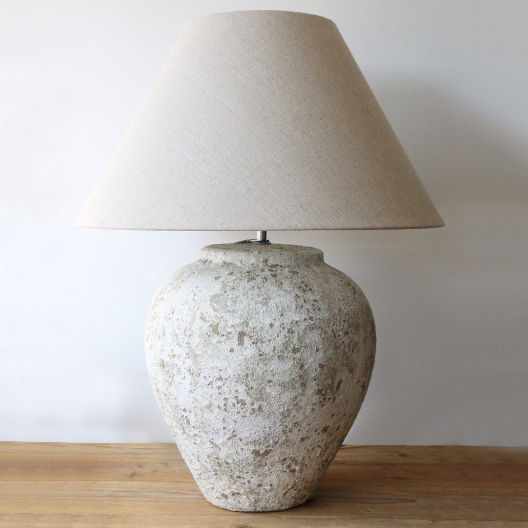 Tuscan Style Stone Lamp Base | Base only | Large-Suzie Anderson Home