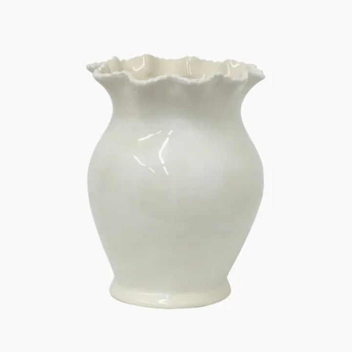 Scallopia Rope Ceramic Vase | H28cm-Suzie Anderson Home