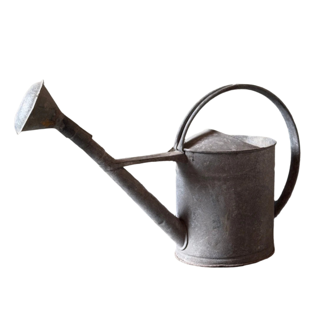 Vintage Metal Watering Can | Zinc Grey (BOWRAL)-Suzie Anderson Home