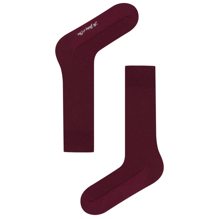 Wine Burgundy Textured Socks-Suzie Anderson Home