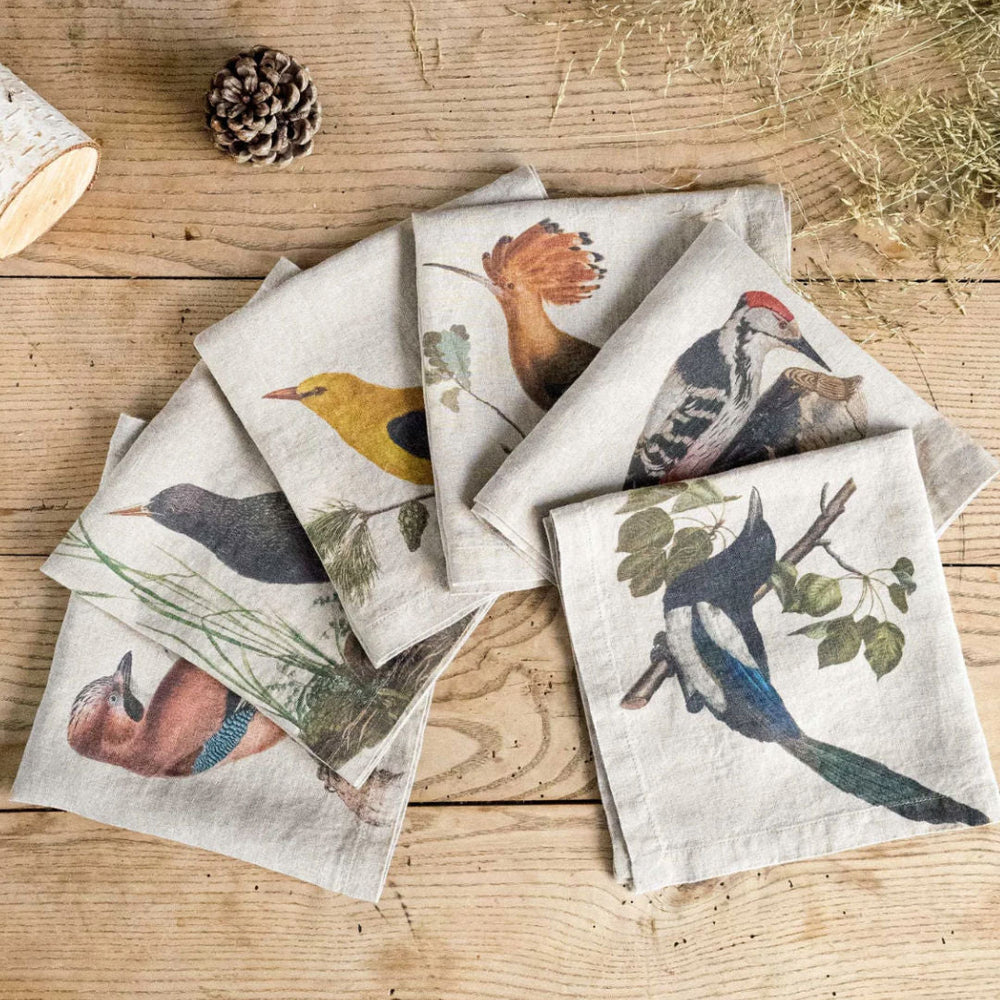 Woodland Birds | Linen Napkin | SET OF 6-Suzie Anderson Home