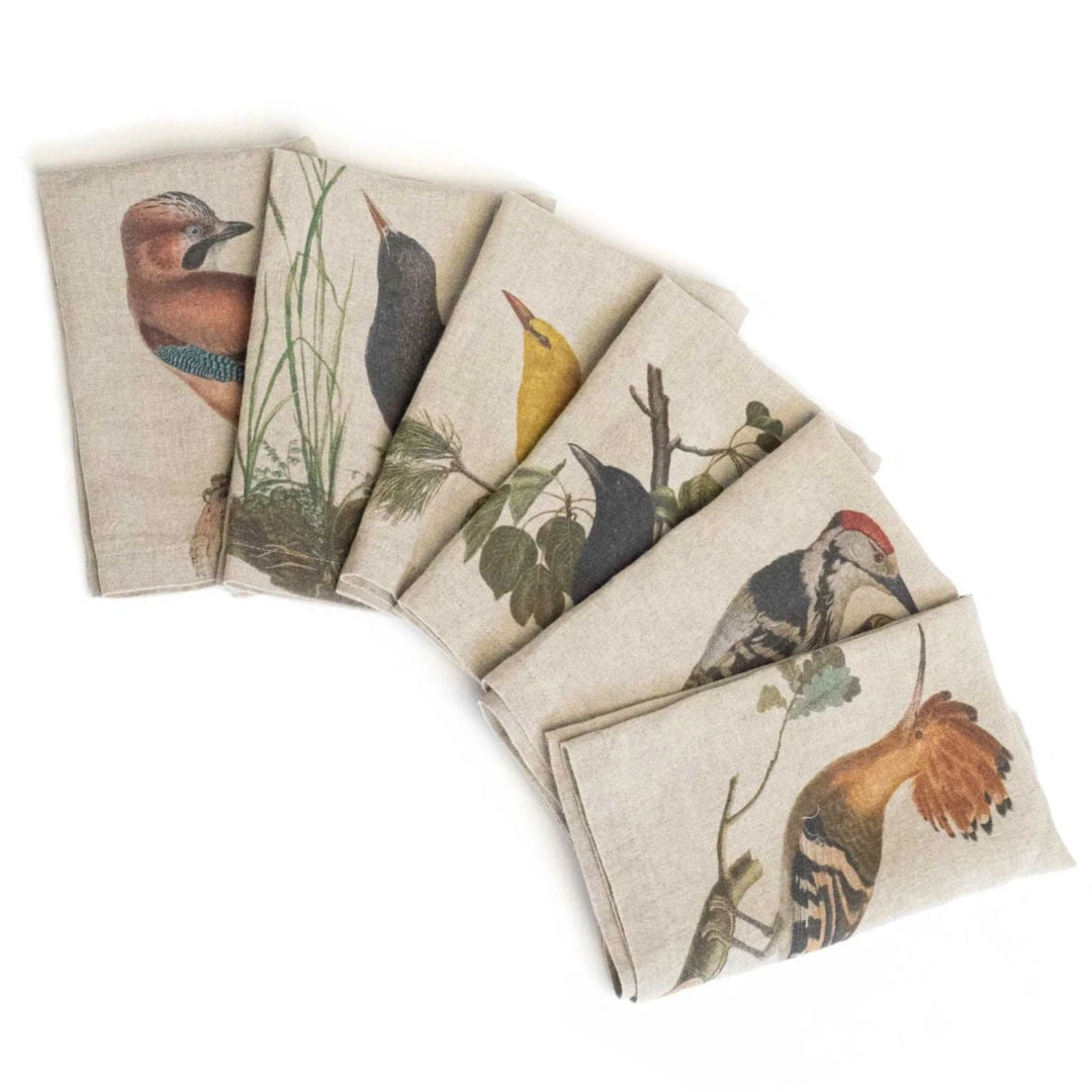 Woodland Birds | Linen Napkin | SET OF 6-Suzie Anderson Home