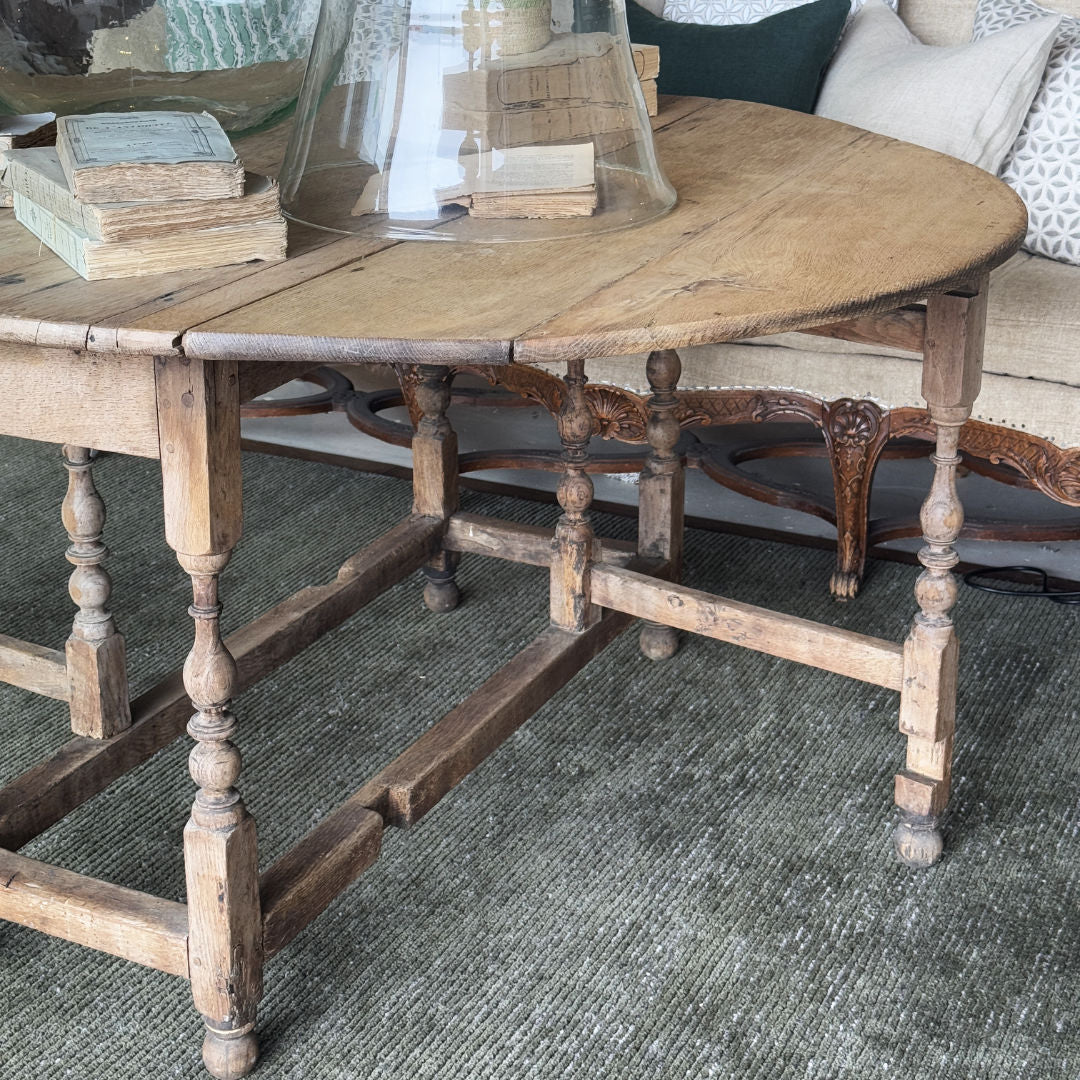 Small Oak Gate Leg Table-Suzie Anderson Home