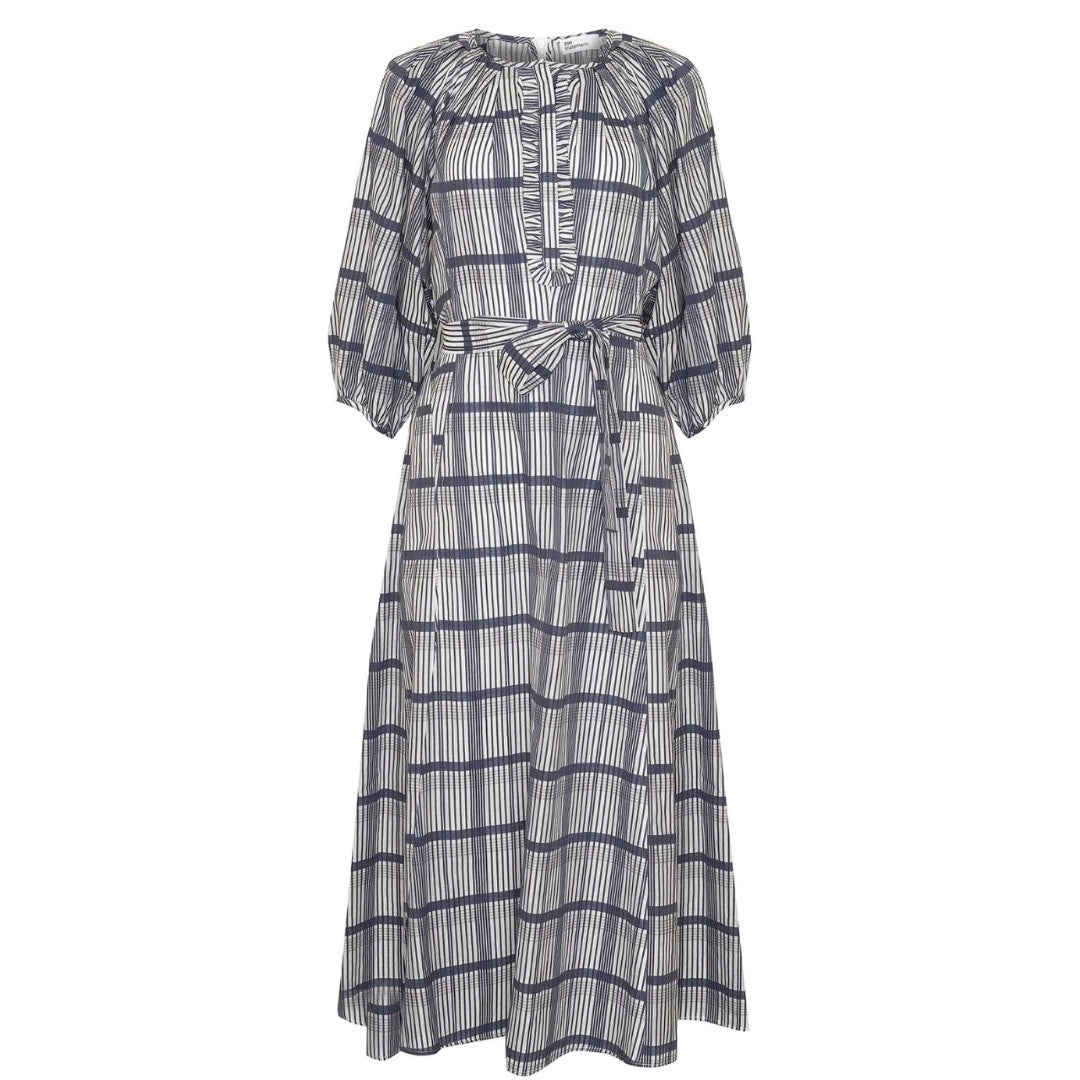 Zoe | Regard Dress | Ink/Porcelain Check-Suzie Anderson Home